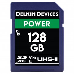 128GB Delkin SD Power 2000X UHS-II U3 V90 R300/W250