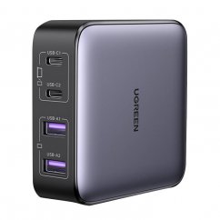 UGREEN CD327 Nexode charger 2x USB-C 2x USB-A GaN 65W grey