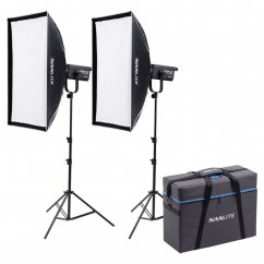 NANLITE FS-300B Bi-Colour 2 light kit with stand