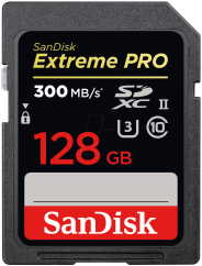 128GB Sandisk Secure Digital Extreme Pro 128GB 300/260MBs